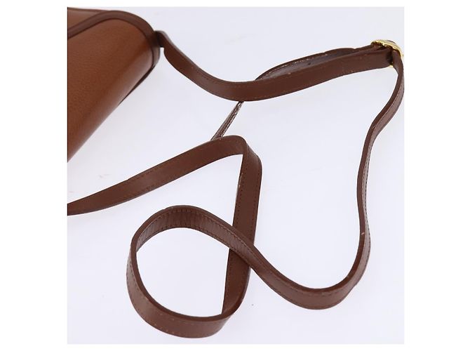 Autre Marque Borsa a Spalla Burberrys Nova Check in Pelle Marrone Oro Auth bs30266 D'oro - vista 7