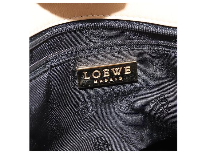 Borsa Tote LOEWE in pelle Nappa Beige Oro Auth bs30179 D'oro - vista 11