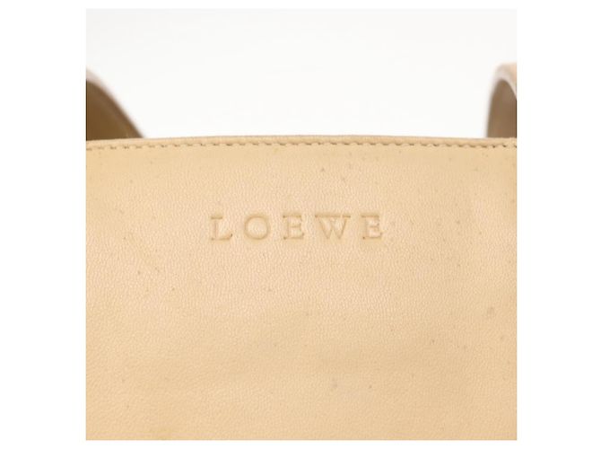 Borsa Tote LOEWE in pelle Nappa Beige Oro Auth bs30179 D'oro - vista 17