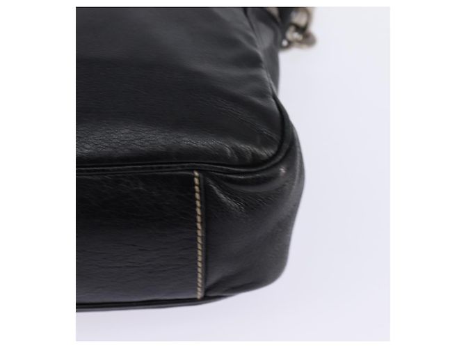 Borsa a Spalla in Pelle Nera GUCCI 201451 Auth 148316 Nero - vista 11