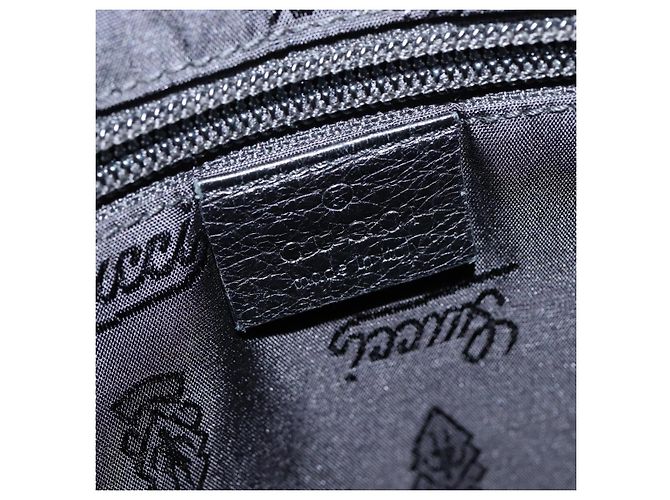 Borsa a Spalla in Pelle Nera GUCCI 201451 Auth 148316 Nero - vista 15