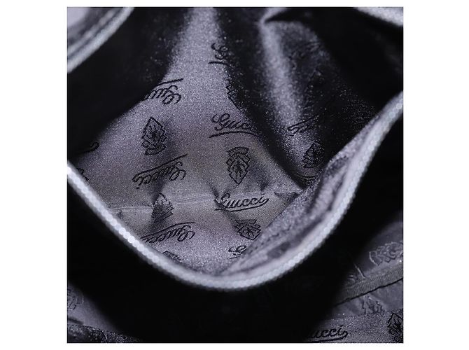 Borsa a Spalla in Pelle Nera GUCCI 201451 Auth 148316 Nero - vista 19