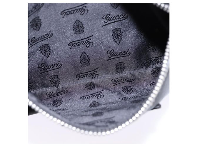 Borsa a Spalla in Pelle Nera GUCCI 201451 Auth 148316 Nero - vista 20