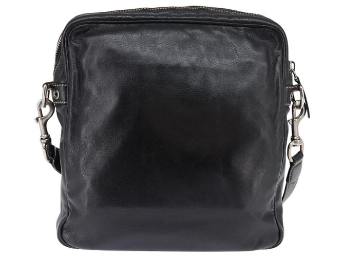 Borsa a Spalla in Pelle Nera GUCCI 201451 Auth 148316 Nero - vista 3