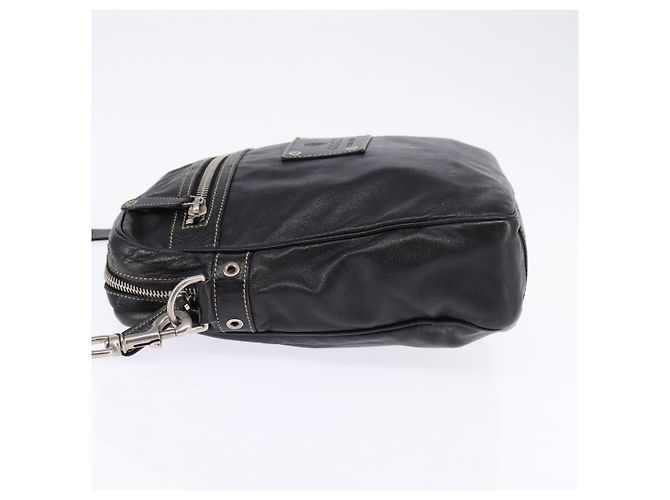 Borsa a Spalla in Pelle Nera GUCCI 201451 Auth 148316 Nero - vista 4