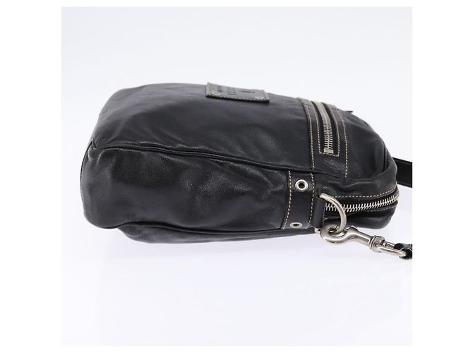 Borsa a Spalla in Pelle Nera GUCCI 201451 Auth 148316 Nero - vista 5