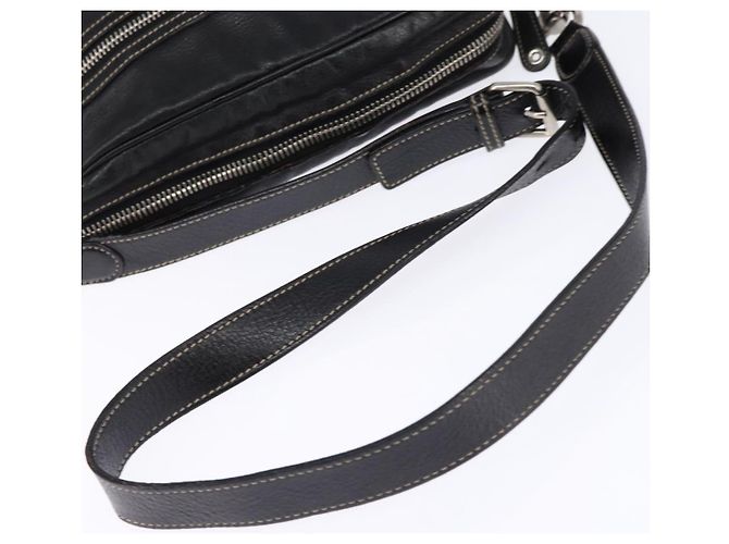 Borsa a Spalla in Pelle Nera GUCCI 201451 Auth 148316 Nero - vista 7