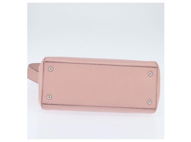 FENDI Dot Com Handtasche aus Leder 2-in-1 Rosa Silber Authentisch bs30098 Pink - view 11