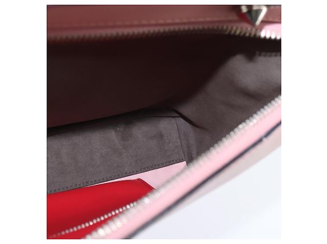 FENDI Dot Com Handtasche aus Leder 2-in-1 Rosa Silber Authentisch bs30098 Pink - view 18