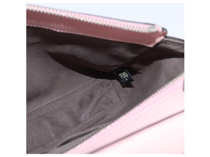 FENDI Dot Com Handtasche aus Leder 2-in-1 Rosa Silber Authentisch bs30098 Pink - view 21
