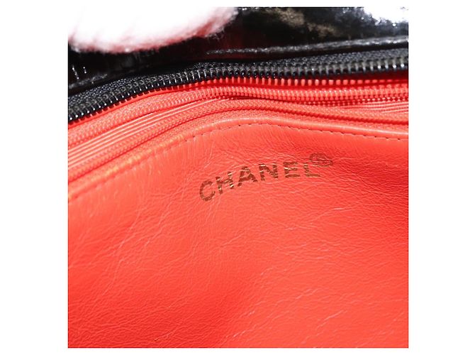 Chanel Borsa Tote in Cotone Viola Nera CC Auth bs30089 Nero Porpora - vista 15