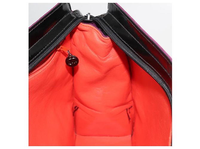 Chanel Borsa Tote in Cotone Viola Nera CC Auth bs30089 Nero Porpora - vista 17