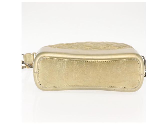Borsa a Spalla CHANEL Pelle Oro Argento CC Auth 146160 D'oro - vista 10