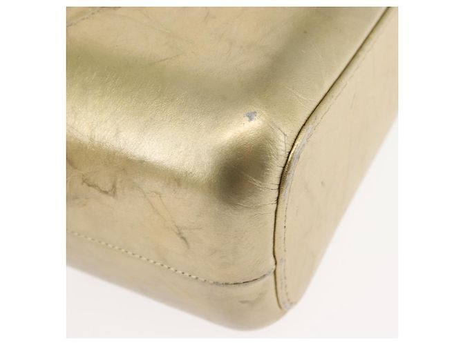 Borsa a Spalla CHANEL Pelle Oro Argento CC Auth 146160 D'oro - vista 11