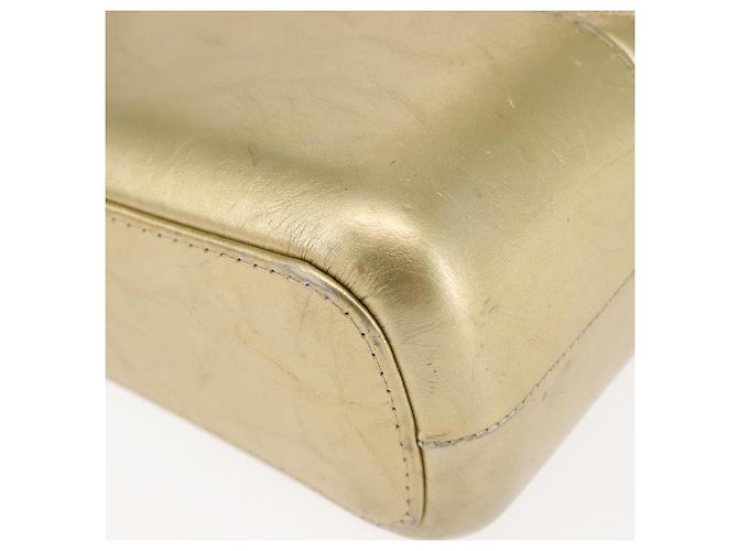 Borsa a Spalla CHANEL Pelle Oro Argento CC Auth 146160 D'oro - vista 12