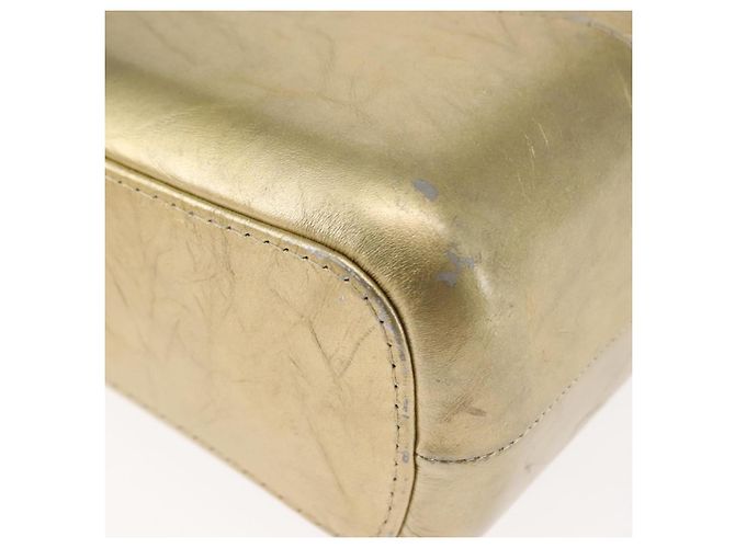 Borsa a Spalla CHANEL Pelle Oro Argento CC Auth 146160 D'oro - vista 14