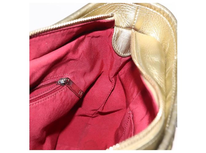 Borsa a Spalla CHANEL Pelle Oro Argento CC Auth 146160 D'oro - vista 18