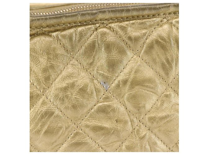 Borsa a Spalla CHANEL Pelle Oro Argento CC Auth 146160 D'oro - vista 4