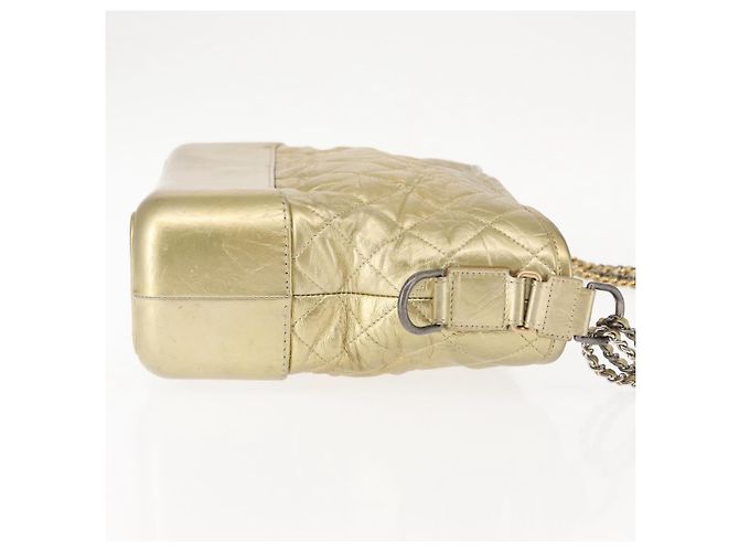 Borsa a Spalla CHANEL Pelle Oro Argento CC Auth 146160 D'oro - vista 5