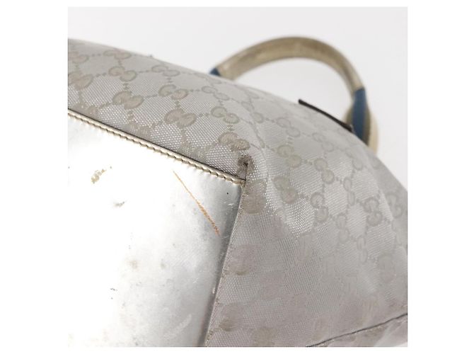 GUCCI GG Canvas Sherry Line Tote Bag Silber 131228 Auth bs30093 - Ansicht 11