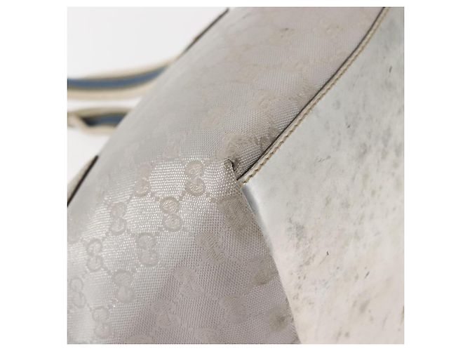 GUCCI GG Canvas Sherry Line Tote Bag Silber 131228 Auth bs30093 - Ansicht 12