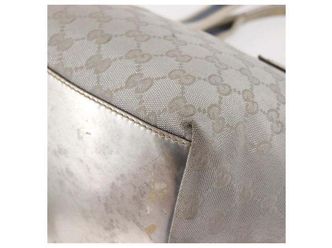 GUCCI GG Canvas Sherry Line Tote Bag Silber 131228 Auth bs30093 - Ansicht 13