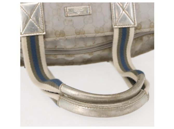GUCCI GG Canvas Sherry Line Tote Bag Silber 131228 Auth bs30093 - Ansicht 7