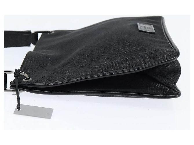 Borsa a Spalla GG Canvas Gucci Nera Argento 91762 Auth ep11415 Nero - vista 4