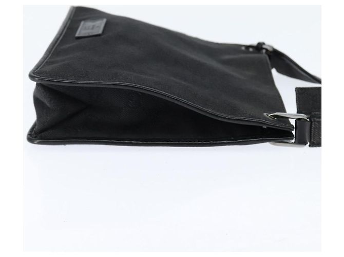 Borsa a Spalla GG Canvas Gucci Nera Argento 91762 Auth ep11415 Nero - vista 5