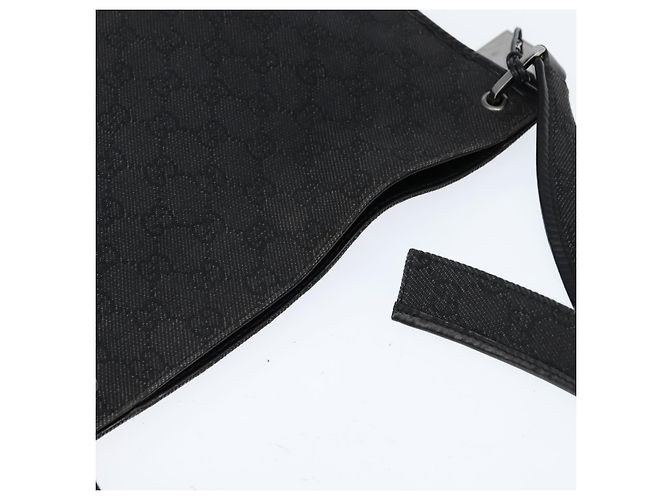 Borsa a Spalla GG Canvas Gucci Nera Argento 91762 Auth ep11415 Nero - vista 6