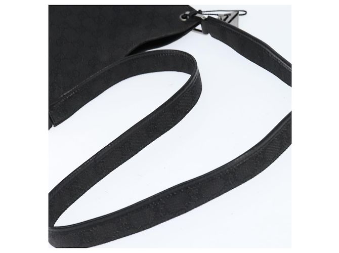 Borsa a Spalla GG Canvas Gucci Nera Argento 91762 Auth ep11415 Nero - vista 7