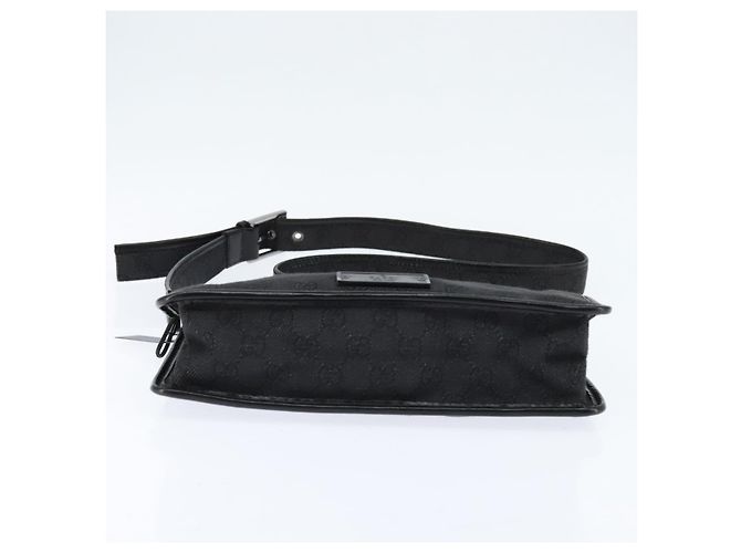 Borsa a Spalla GG Canvas Gucci Nera Argento 91762 Auth ep11415 Nero - vista 9
