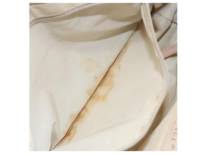 CHANEL Nuova Borsa Tote da Viaggio Nylon Beige Oro CC Auth BA7141 D'oro - vista 19
