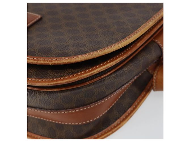 Céline Borsa a Spalla in Tela Macadam CELINE in Pelle PVC Marrone Oro Auth ep11291 D'oro - vista 10