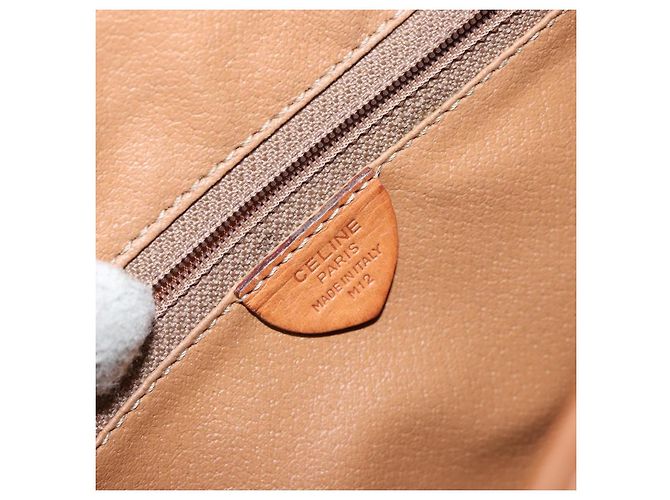 Céline Borsa a Spalla in Tela Macadam CELINE in Pelle PVC Marrone Oro Auth ep11291 D'oro - vista 17