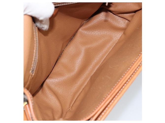 Céline Borsa a Spalla in Tela Macadam CELINE in Pelle PVC Marrone Oro Auth ep11291 D'oro - vista 18