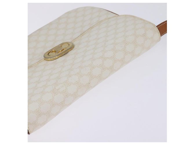 Céline Borsa a spalla in tela Macadam CELINE in pelle PVC bianca e oro Auth 146823 Bianco D'oro - vista 6