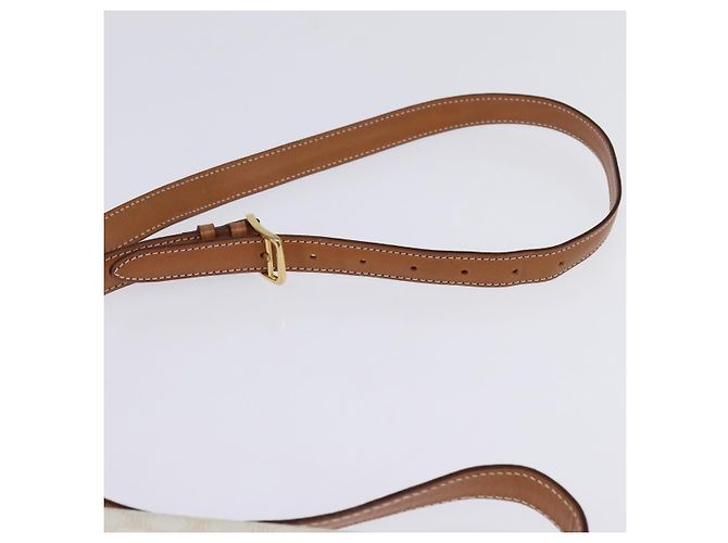 Céline Borsa a spalla in tela Macadam CELINE in pelle PVC bianca e oro Auth 146823 Bianco D'oro - vista 8