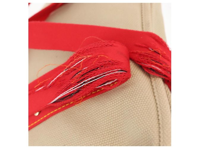 LOUIS VUITTON Borsa Tote Antigua Hippo GM Beige Rosso M40032 LV Auth BA7007 - vista 10