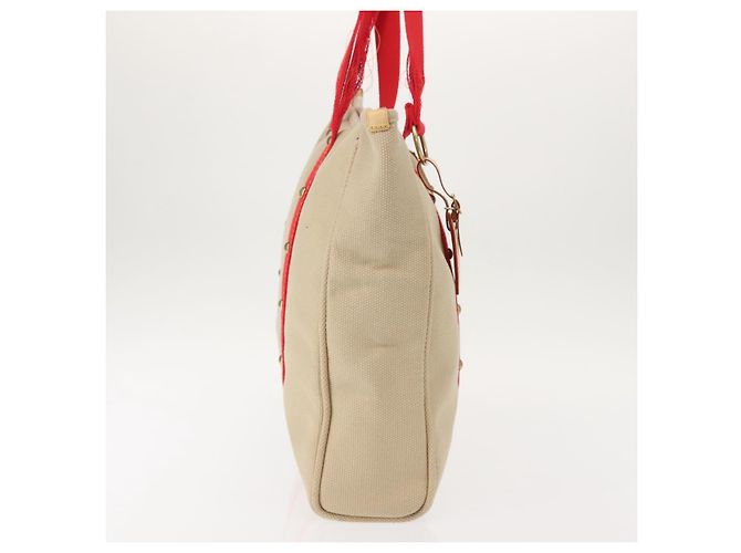 LOUIS VUITTON Borsa Tote Antigua Hippo GM Beige Rosso M40032 LV Auth BA7007 - vista 4