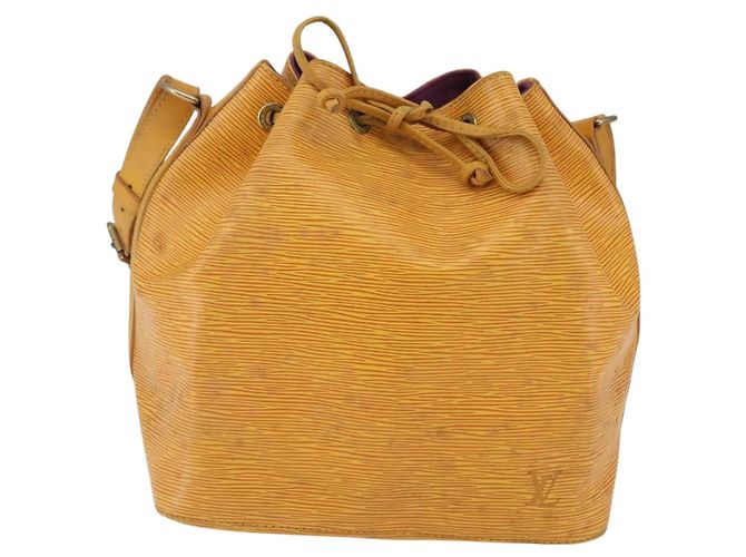 Noe LOUIS VUITTON Borsa a Spalla Petit Noé Epi Gialla M44109 LV Auth 144154 Giallo - vista 13