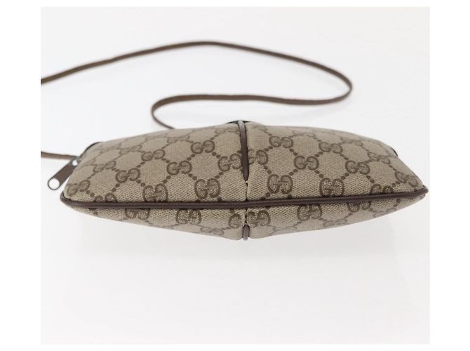 Borsa Gucci GG Supreme Web Sherry Line PVC Beige Oro Rosso 904 02 047 Auth BA6221 D'oro - vista 5