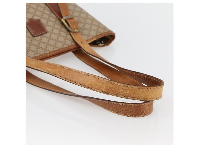 Céline CELINE Macadam Canvas Tote Bag PVC Beige Gold Auth 143582 Golden - Ansicht 7