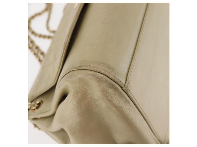 CHANEL Borsa a Spalla Choco Bar in Pelle con Catena Dorata CC Auth 145942 D'oro - vista 15