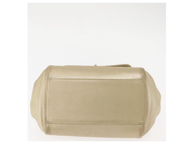 CHANEL Borsa a Spalla Choco Bar in Pelle con Catena Dorata CC Auth 145942 D'oro - vista 5