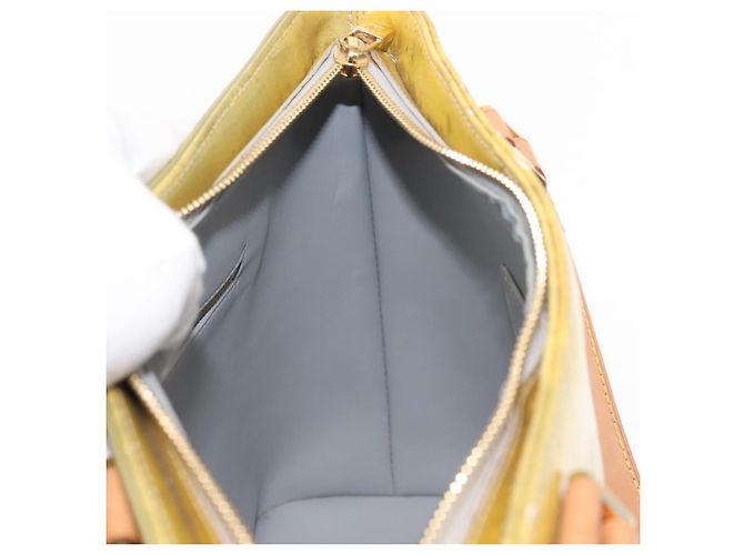 LOUIS VUITTON Borsa a Mano Monogram Vernis Houston Grigio M91053 LV Auth 145309 - vista 19