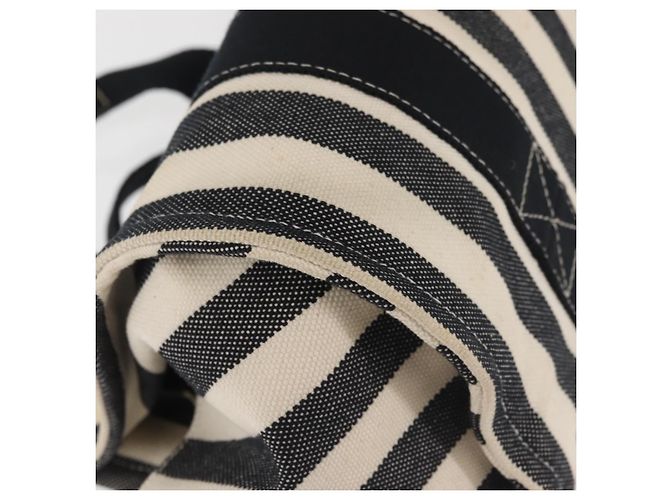Hermès HERMES Cannes PM Borsa a Mano Tela Bianca Nera Auth hk3009 Nero Bianco - vista 10