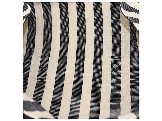 Hermès HERMES Cannes PM Borsa a Mano Tela Bianca Nera Auth hk3009 Nero Bianco - vista 12