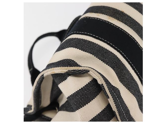 Hermès HERMES Cannes PM Borsa a Mano Tela Bianca Nera Auth hk3009 Nero Bianco - vista 15