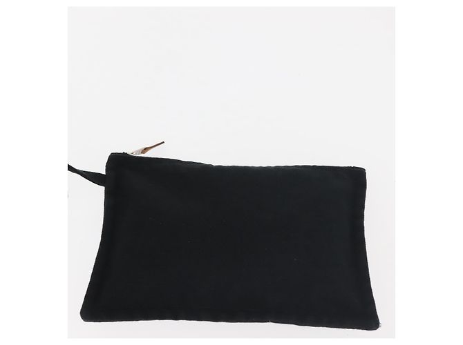 Hermès HERMES Cannes PM Borsa a Mano Tela Bianca Nera Auth hk3009 Nero Bianco - vista 19